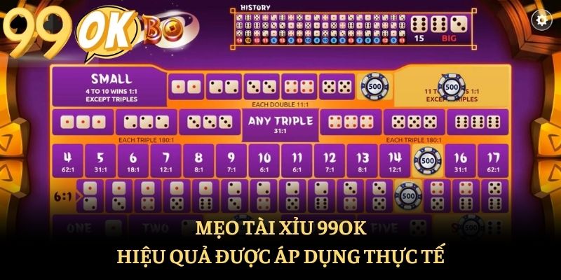 Mẹo tài xỉu 99ok hiệu quả được áp dụng thực tế